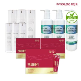 시원베타글루 (8개) + 오드실크 화장품 (2종 * 3개) + 헬씨애락 (3개)